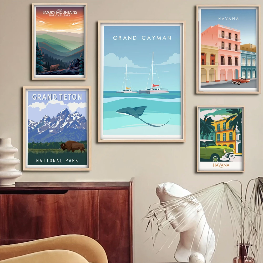 

Grand Cayman Wall Art Poster Print Caribbean Travel Poster Poster for Bedroom Home Decor