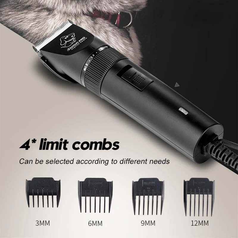 

900W 110-240V Pet Dog Hair Trimmer Animal Grooming Clippers Cat Cutter Machine Shaver Electric Scissor Clipper With 4 Limit Comb