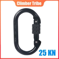 carabiners 25kn outdoor safety rock climbing o shape quickdraws alloy steel mountaineering screwgates camping equipment 40