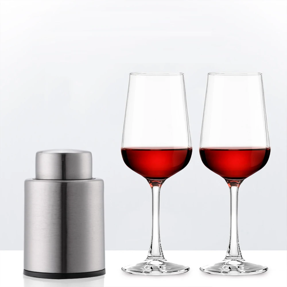 

CT Stainless Steel Vacuum Wine Bottle Stopper Sealed Storage Vacuum Memory Mini Wine Stopper Wine Corks For Smart Home