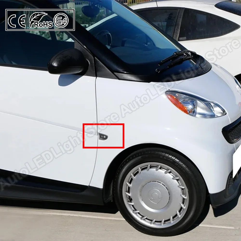 2X черные боковые габаритные огни поворотники OEM для Smart Fortwo 451 MK1 и MK2 2007 2008 2009 2010 2011