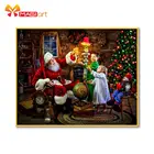 вышивка крестом наборы рукоделие, наборы для вышивки 11CT водорастворимые рисунки на холсте 14CT Рождественский Санта-Клаус для детей-NCMC073