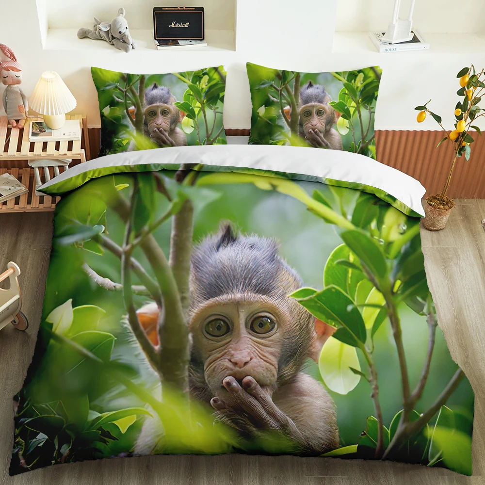 

2/3PCS Beast Animal Pattern Bedding Sets Home Bedclothes Queen King Size Cover Pillowcase Comforter Textiles Bedding Set