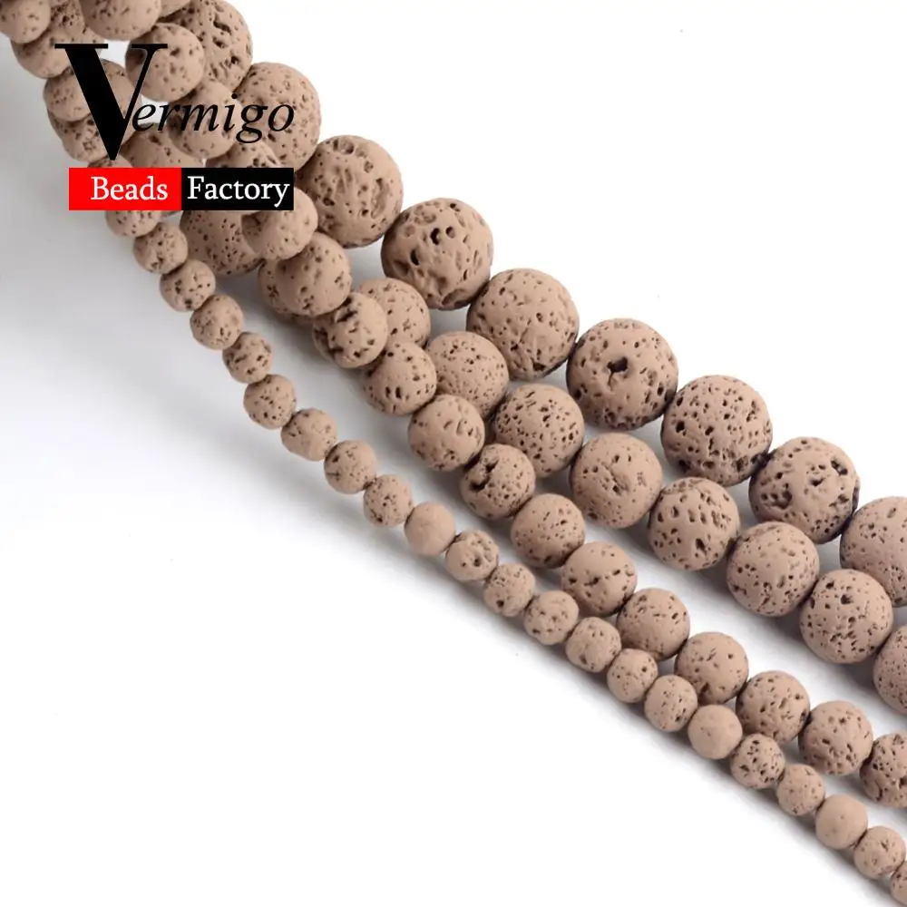 Бусины Из Натурального минерального камня круглые бусины из коричневой гематита