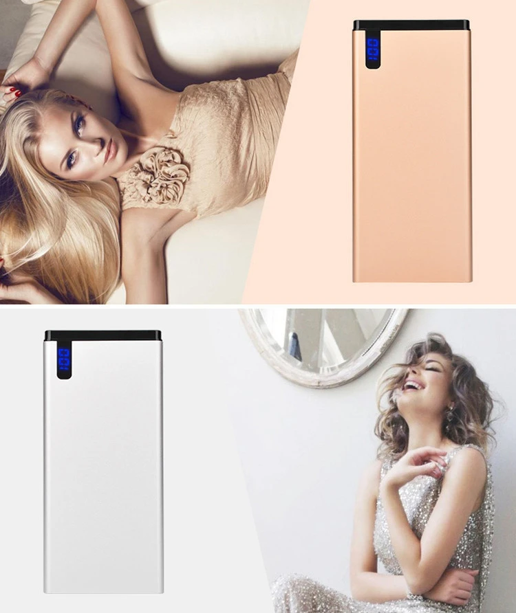 30000 мАч power bank быстрая зарядка тонкий Ультратонкий внешний аккумулятор с двумя usb-портами светодиодный цифровой дисплей портативное зарядное устройство для Xiaomi iPhone huawei