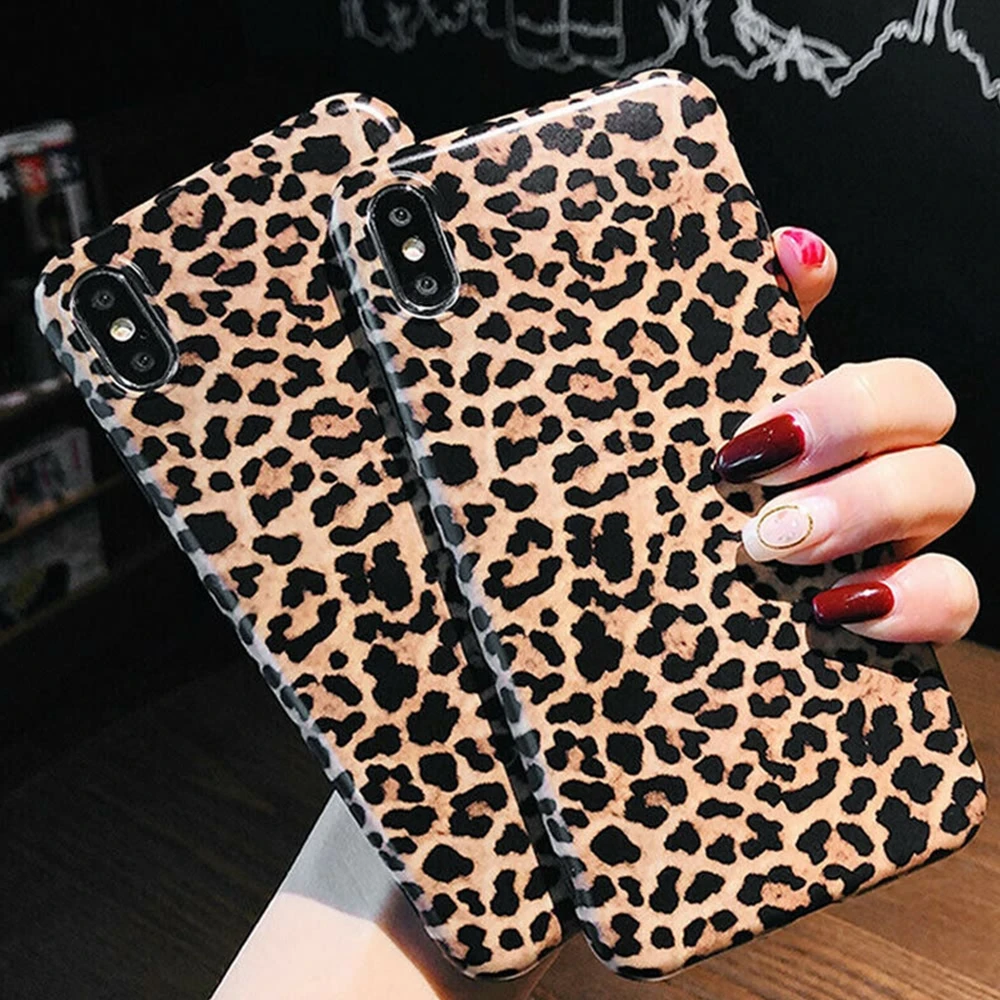 LLZ.COQUE Leopard Мягкий ТПУ бампер Силиконовый противоударный милый чехол для Iphone Xr XS MAX