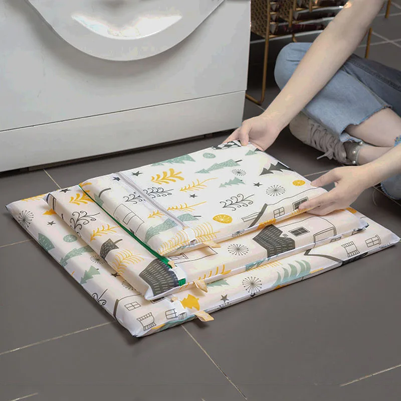 

Зеленые мешки для стирки с принтом леса, защитная сумка на молнии для защиты одежды от запутывания, сумка для хранения, отделка для путешест...