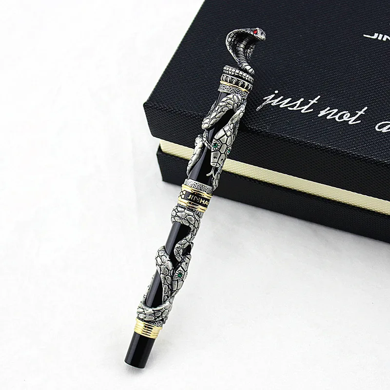 Jinhao двойной дракон/змея винтажная Роскошная перьевая ручка/держатель для ручки