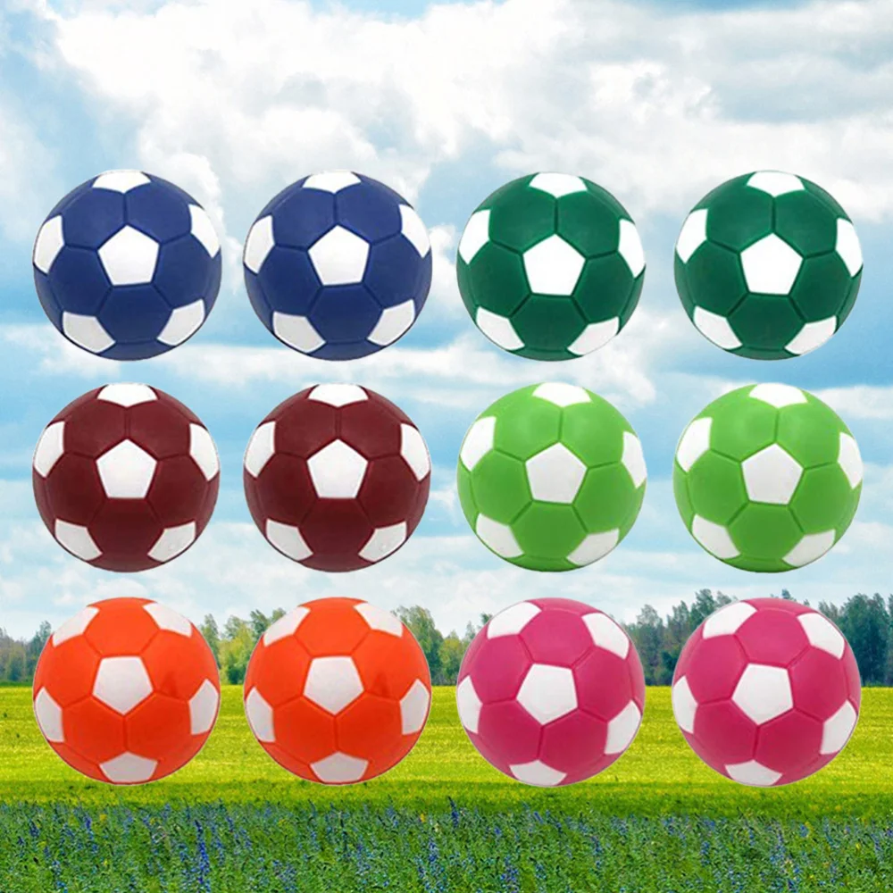 

12pcs Mini Colorful Table Soccer Footballs Replacement Balls Tabletop Game 36mm Mini Soccer