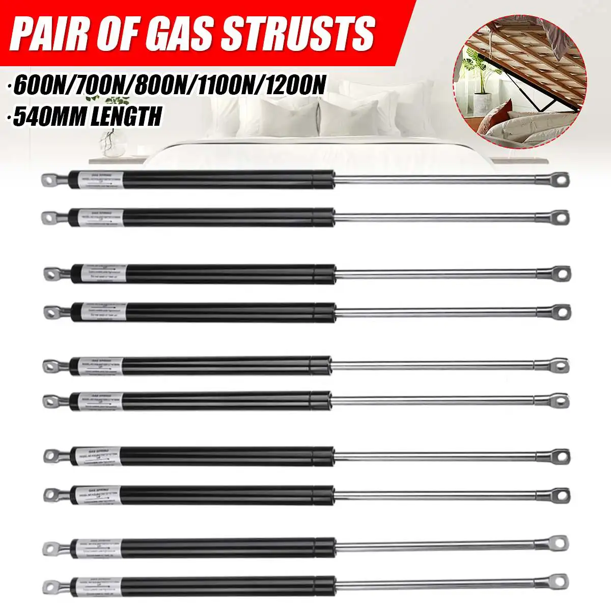 Стойка амортизатора для автомобиля 2 шт. 540 мм 600 1200N|Крепежные бруски| |
