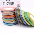 Блестящая лента, 25 ярдов, 6 мм, для рождественской вечеринки, свадьбы, украшения, упаковки подарков, ленты для рукоделия сделай сам, ткань с бантом ручной работы