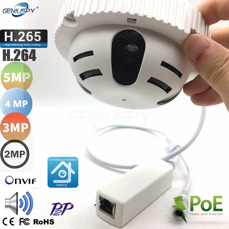 Потолочное крепление купол 48V POE небольшая ip камера Onvif проводной 1080P мини IP