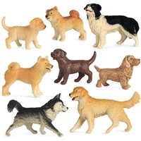 8pcsset pet dog animals model action figure puppy shiba inu husky dachshund figurines cute miniature collection kids toys gifts