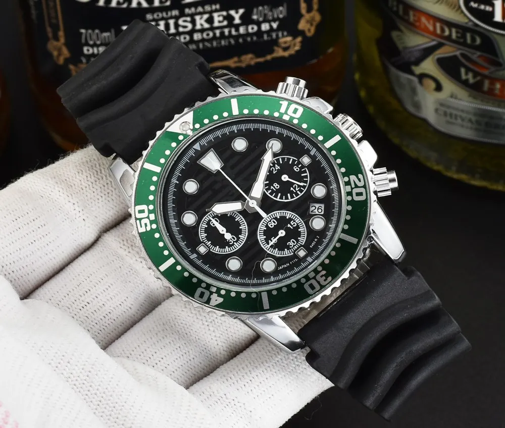 

2021 New Watches Mens Luxury Brand Big Dial Watch Men Waterproof Quartz Wristwatch Sports Chronograph Clock Relogio Masculino
