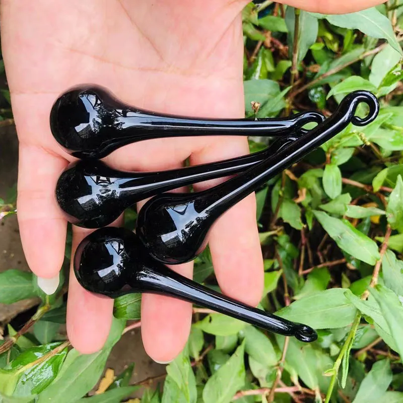 4 шт. Гладкие Черные Хрустальные шарики 80 х25 мм | Лампы и освещение