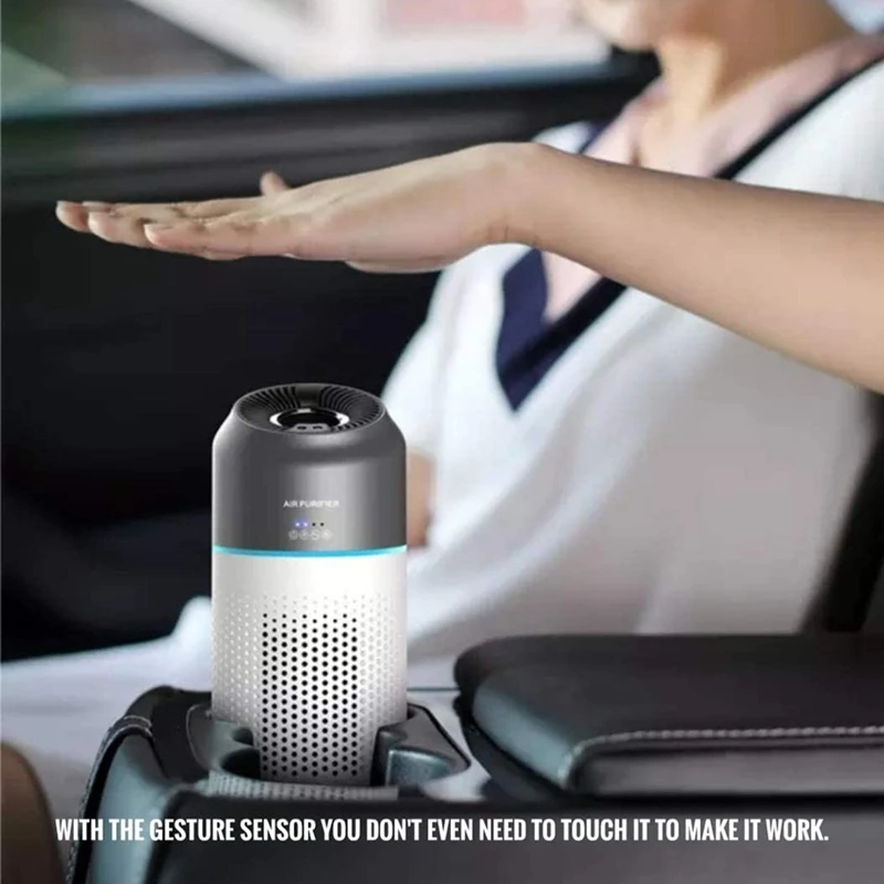 Очиститель воздуха мини портативный HEPA очиститель с фильтрами активированным