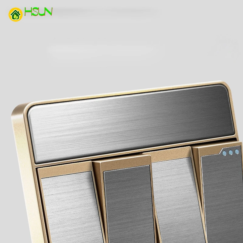 Бытовой матовый переключатель розетка панель 5 отверстий USB 16А кондиционер 1