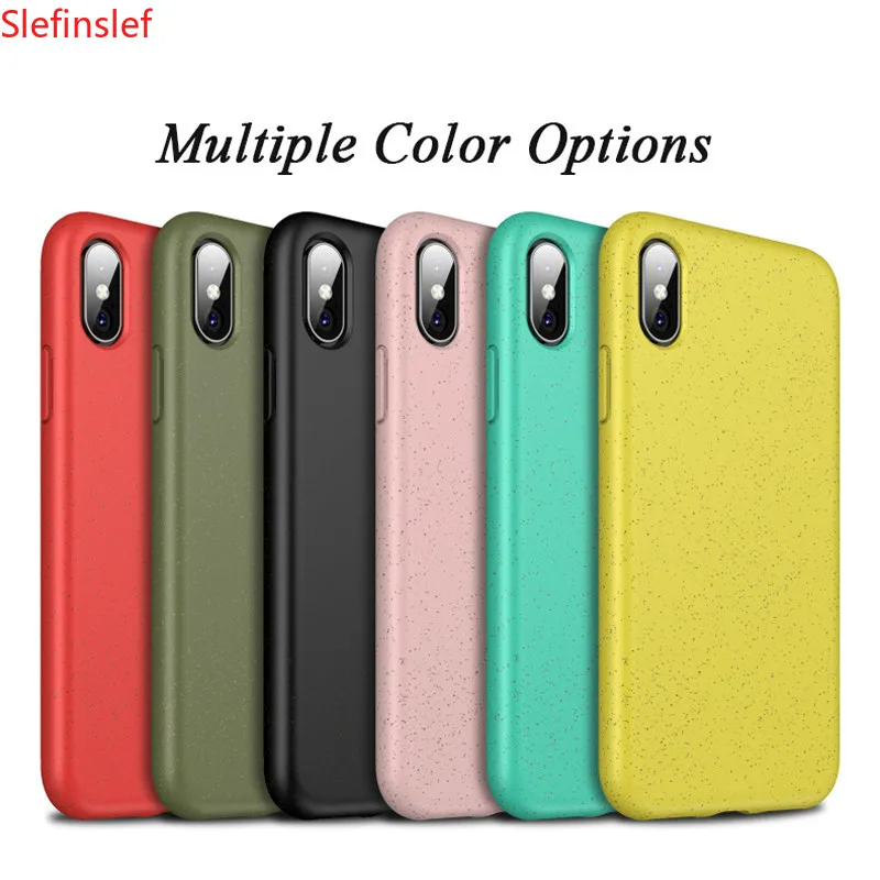 Чехол для Телефона iPhone 6 6s 7 8 Plus X XR XS Max экологичный силиконовый чехол из пшеничной