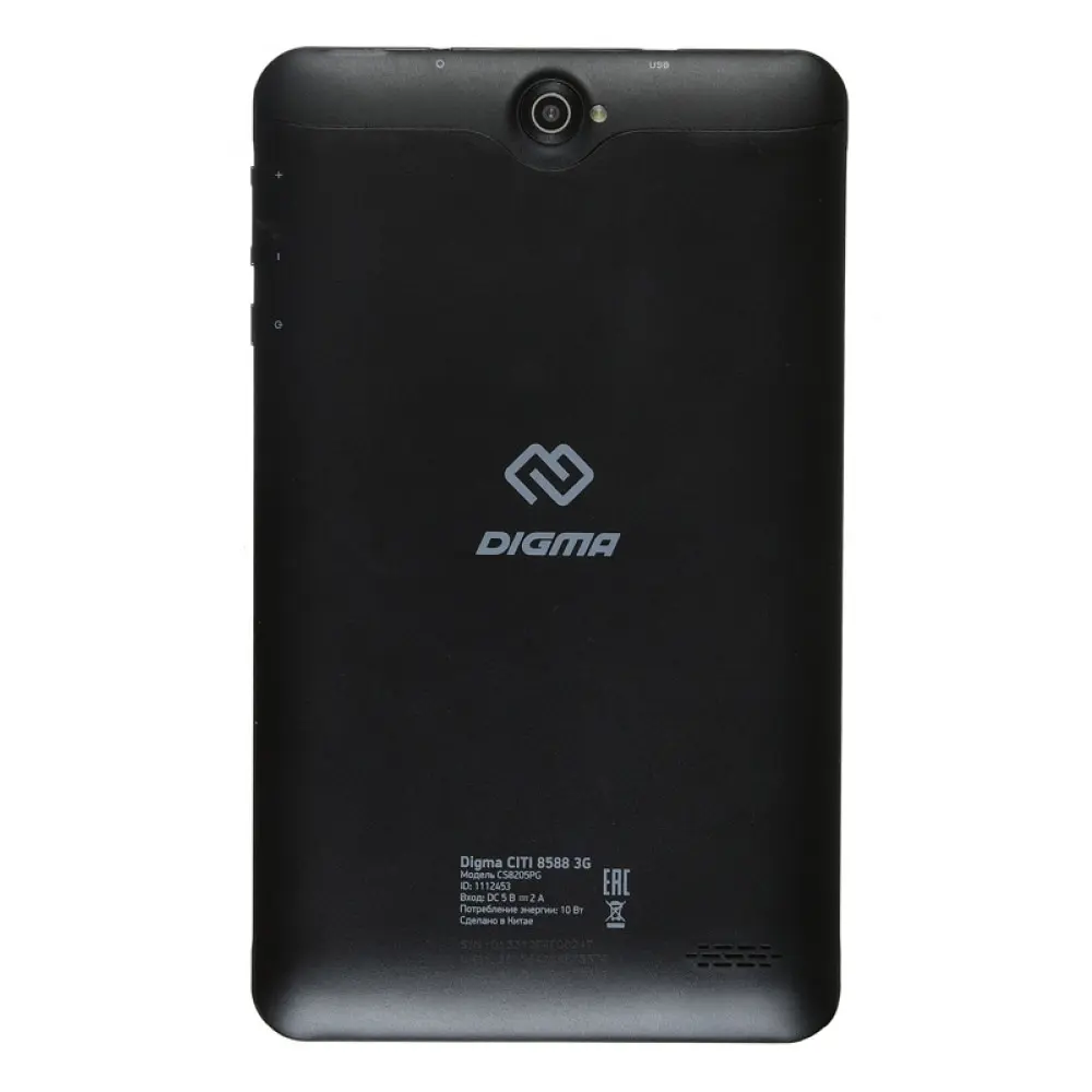 Планшет Digma CITI 8588 3G 1112453/1Gb/16Gb/8"/IPS/1280x800/3G/WiFi/GPS/Android 8.1/microSD 128Gb/3500mAh/TS8205PG/ черный -