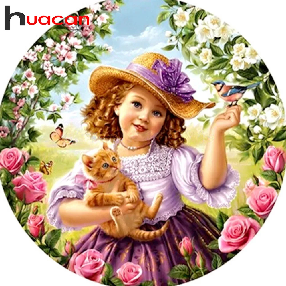 Набор для алмазной мозаики Huacan картина квадратной формы с цветочным рисунком