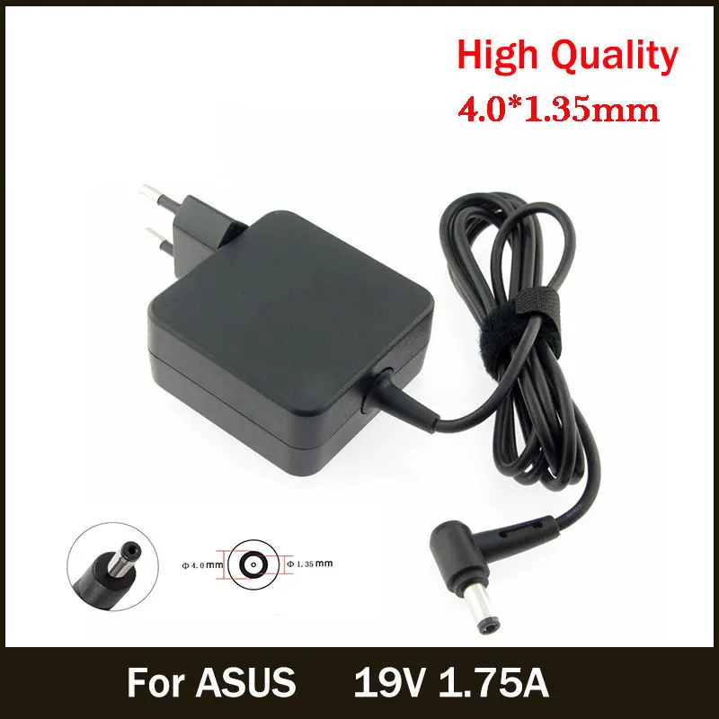 

EU 19V 1.75A 33W 4.0*1.35mm AC Laptop Charger Power Adapter For ASUS ADP-33AW S200E X202E X201E Q200 S200L S220 X453M F453 X403M