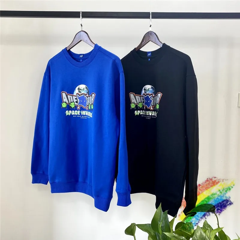 

High Quality Adererror Sweatshirts Men Women Ader Error Space Invaders Hoodie Back Cosmic Mark Ader Hoodies 1:1 Crewneck