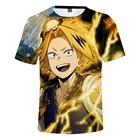 Футболка Мужскаяженская с 3D принтом моя геройская Академия дэнки каминари, летняя повседневная футболка с коротким рукавом, одежда