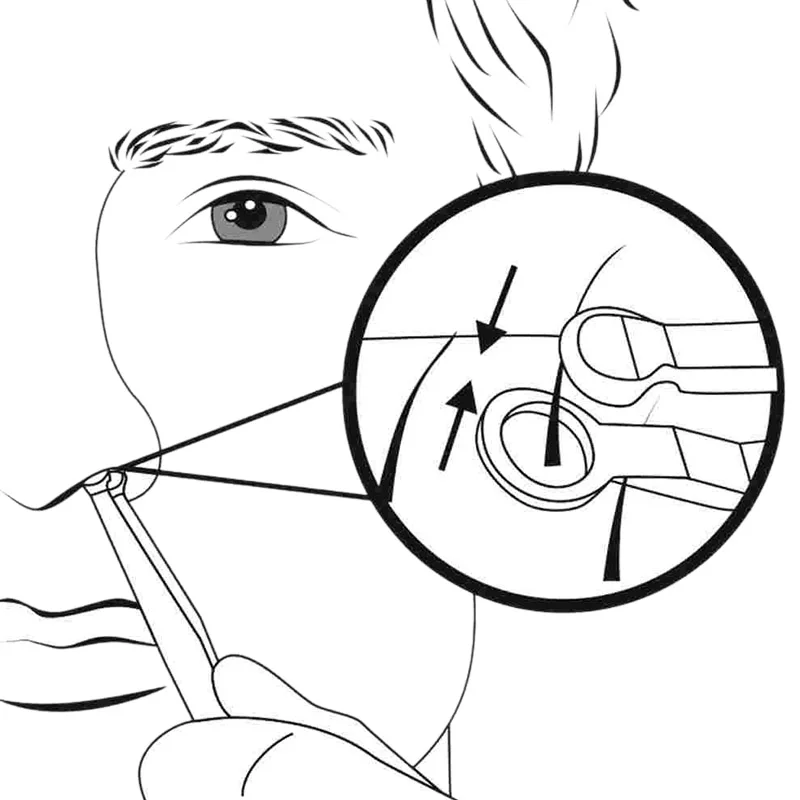 Ручной триммер для волос в носу-отделка ноздри уши боковины усы борода брови и