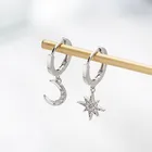 Женские асимметричные серьги Dominated, серьги-подвески с кристаллами в форме Луны, ювелирные изделия, 2019