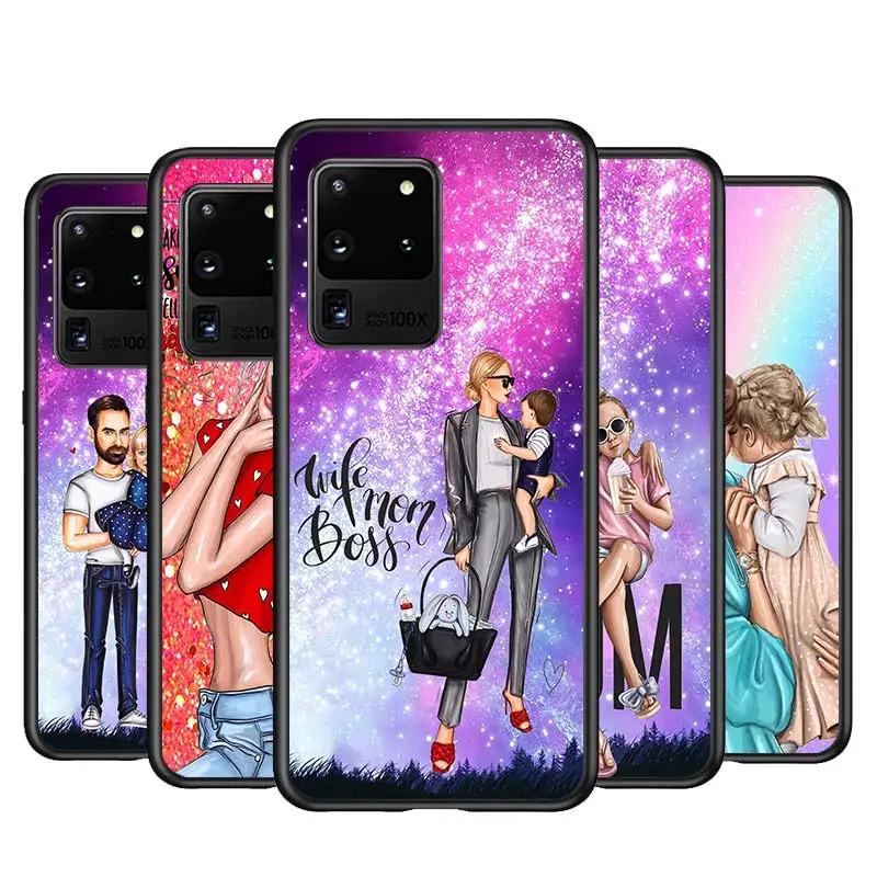 

Baby Mom Girl Hot Fashion For Samsung M02 M31 S M60S M40 M30 M21 M20 M10 S M62 M12 F52 Note 20 Ultra 10 Pro Plus 8 9 Phone Case