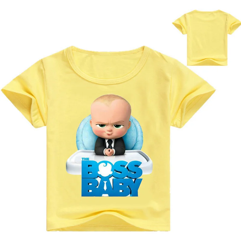 DLF От 2 до 16 лет модная Boss Baby (Я люблю свою семью) Детские футболки для девочек милая верхняя одежда с
