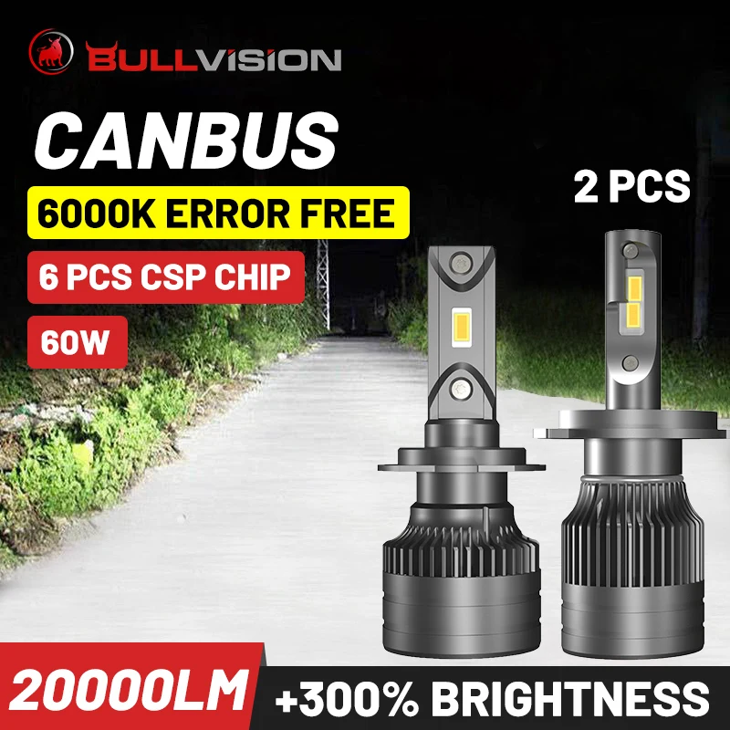 Светодиодные фары Hb3 9005 Hb4 9006 Led Canbus 6000 люмен Csp H7 H4 H11 светодиодные 12 В