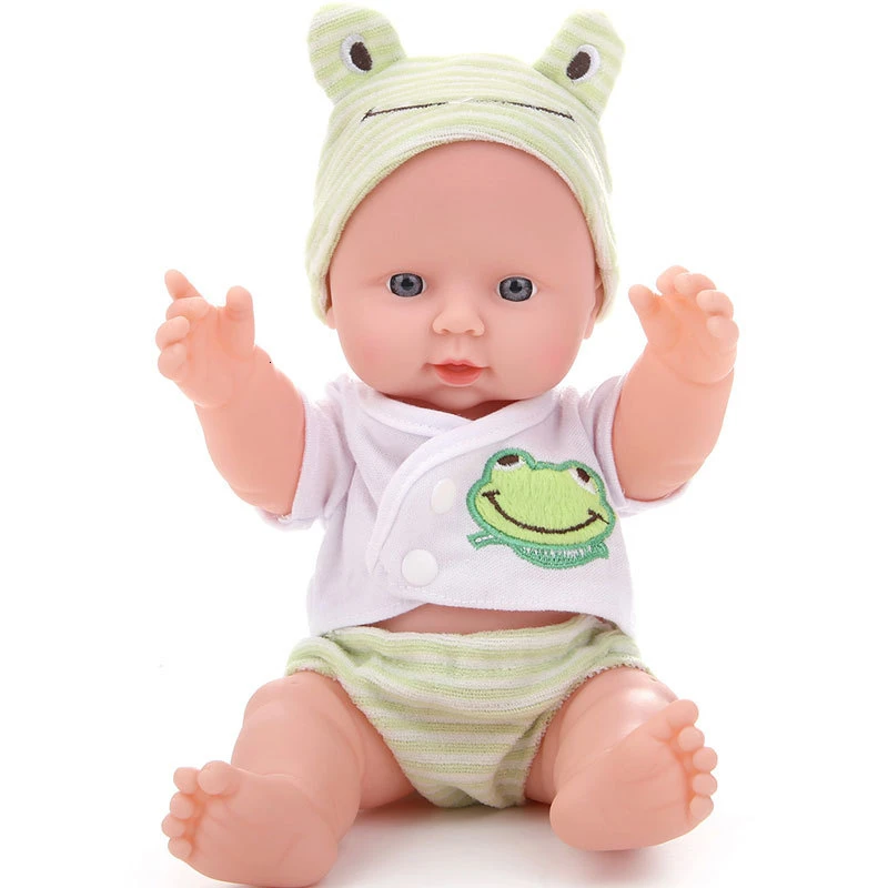 Green frog bareheade Blink Eyes 30 см мини детские куклы Reborn мягкие реалистичные полностью Виниловые Игрушки для девочек Подарки для детей различные игрушки - Цвет: Green frog bareheade