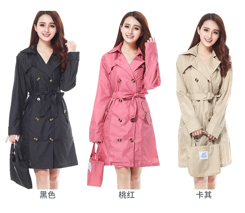 Модное женское тонкое пончо большого размера женский водонепроницаемый длинный