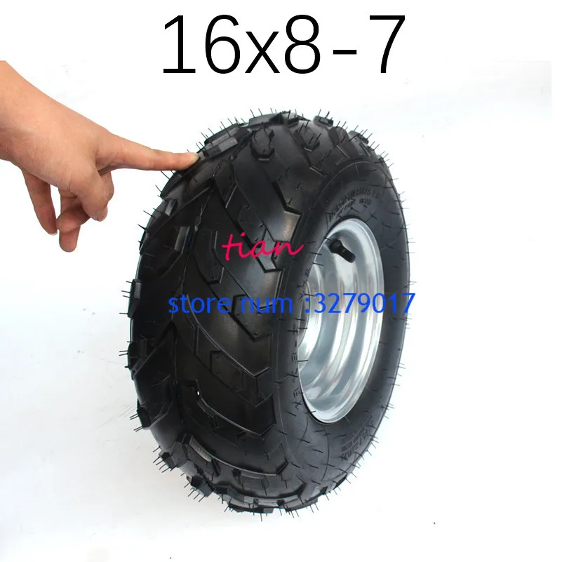 Hot Sale GO KART KARTING ATV UTV Buggy 16X8-7 Tire Wheel Tubeless Tyre with Hub Rim for 50cc 70cc 90cc 110cc 125cc 250cc | Автомобили и