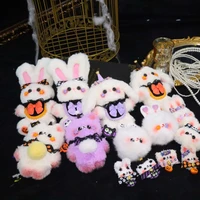 handmade lolita halloween plush bear rabbit brooch barrettes gift hug doll cotton doll pendant
