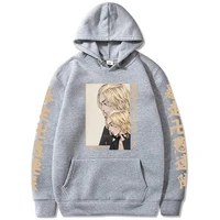 mikey print hoodie anime tokyo revengers cartoon cute sweatshirts streetwear casual loose oversized hooded pullovers hoody 2021