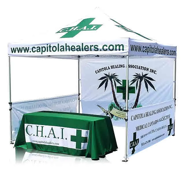 

3 x 3m Folding Tent Pop Up Gazebo Event Promotion Exhibition Wedding Marquee Canopy Tarpaulin Pavilion with 6ft Table Cloth