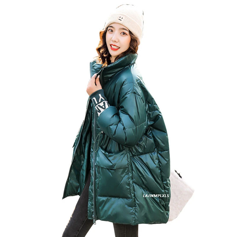 

Bright colors 2020 Winter 90% White Duck Down Jacket Women's Hooded Coat Female Thick Warm Slim Parkas Ladies Feather Down Coats