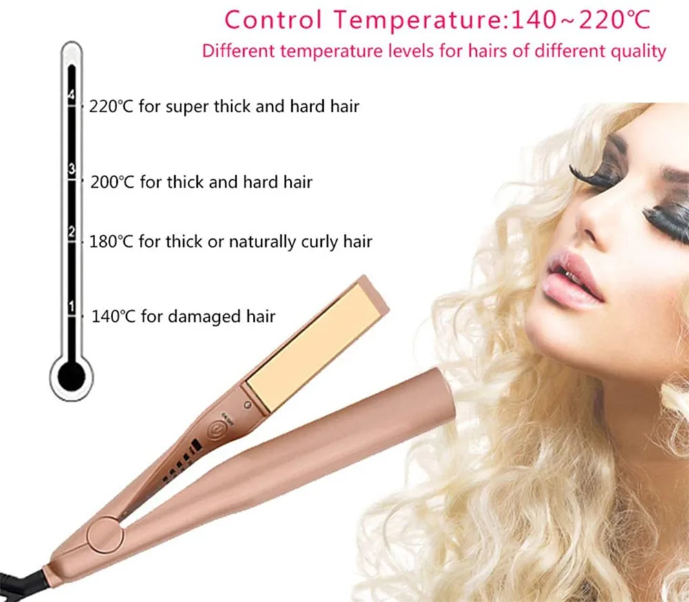 2 в 1 Электрический Выпрямитель для волос плоский Утюг Профессиональный щипцы