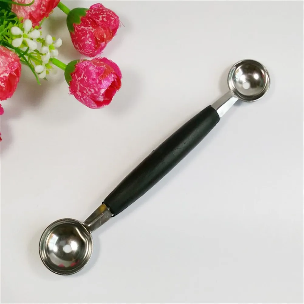 1pcs Double-end Melon Baller Scoop Fruit Spoon Ice Cream Dessert Sorbet Waterlemon Digger |