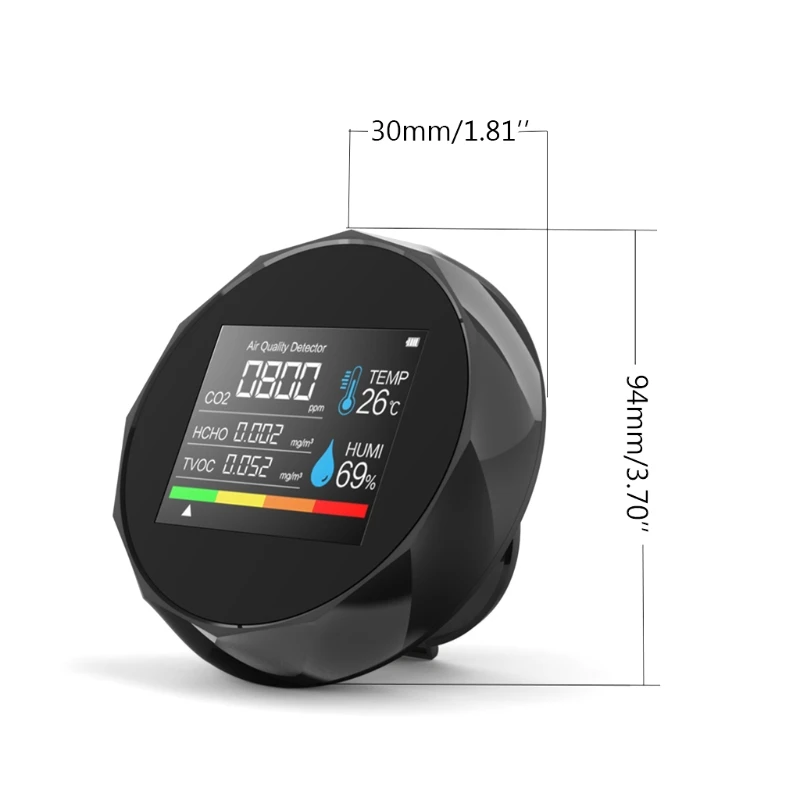 

2021 Co2 Gas Detector Multifunctional Meter Home Air Quality Monitor