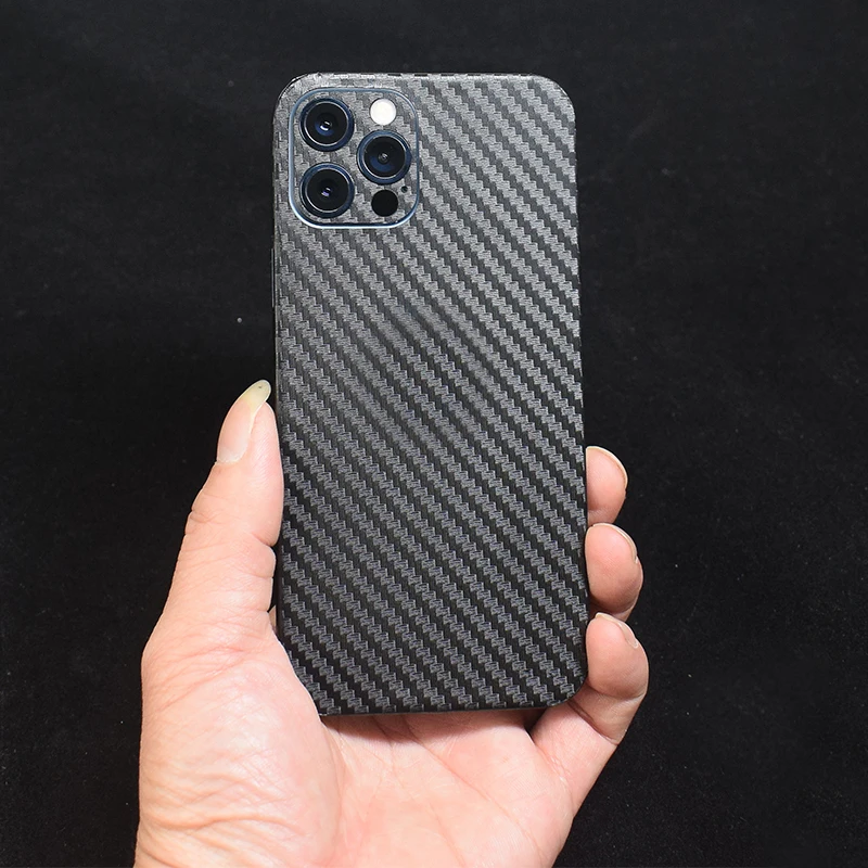 

4D Carbon Fiber Skins Film Wrap Phone Back Sticker For iPhone 12 Pro Max 12 Mini SE 2020 11 Pro Max XS MAX XR X 8 7 6S Plus Skin