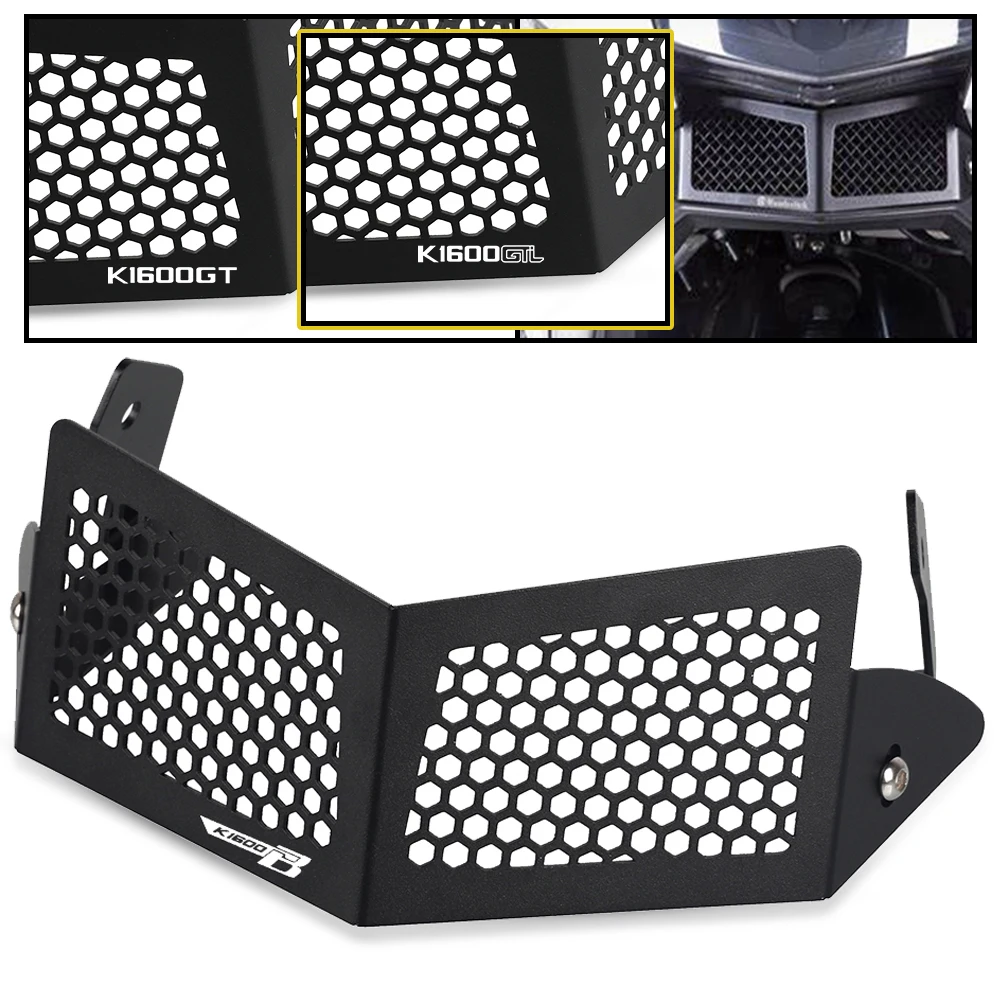 

For BMW K1600B K1600GT K1600GTL Motorcycle Oil Cooler Protection Grill Front Fairing Vent Radiator Guard Cover K 1600 GTL 2017