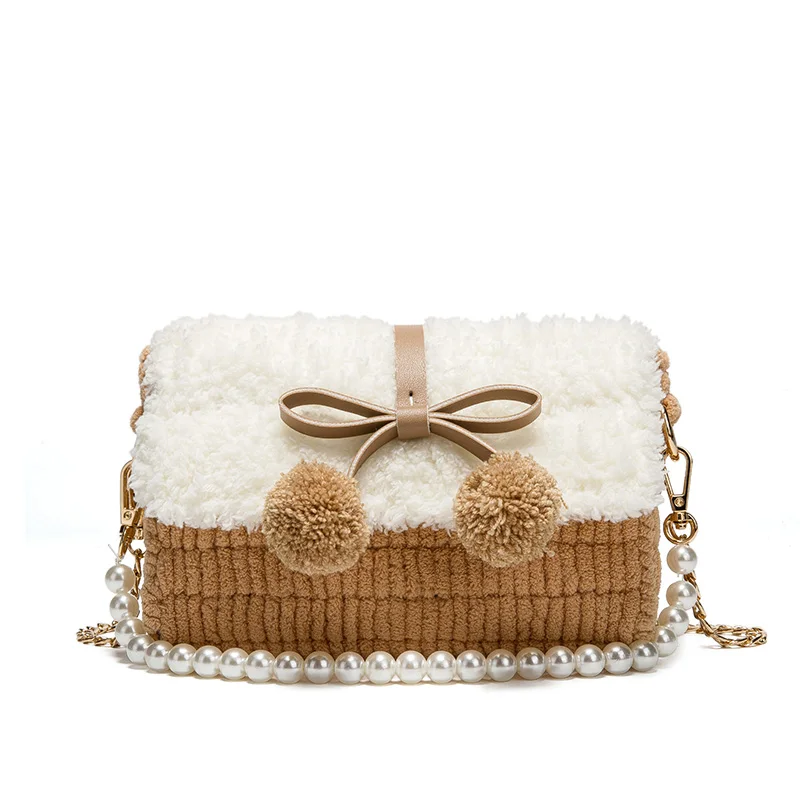 

Hand-woven bags, hand-woven bags, hand-woven bags, women's bags plush ribbon