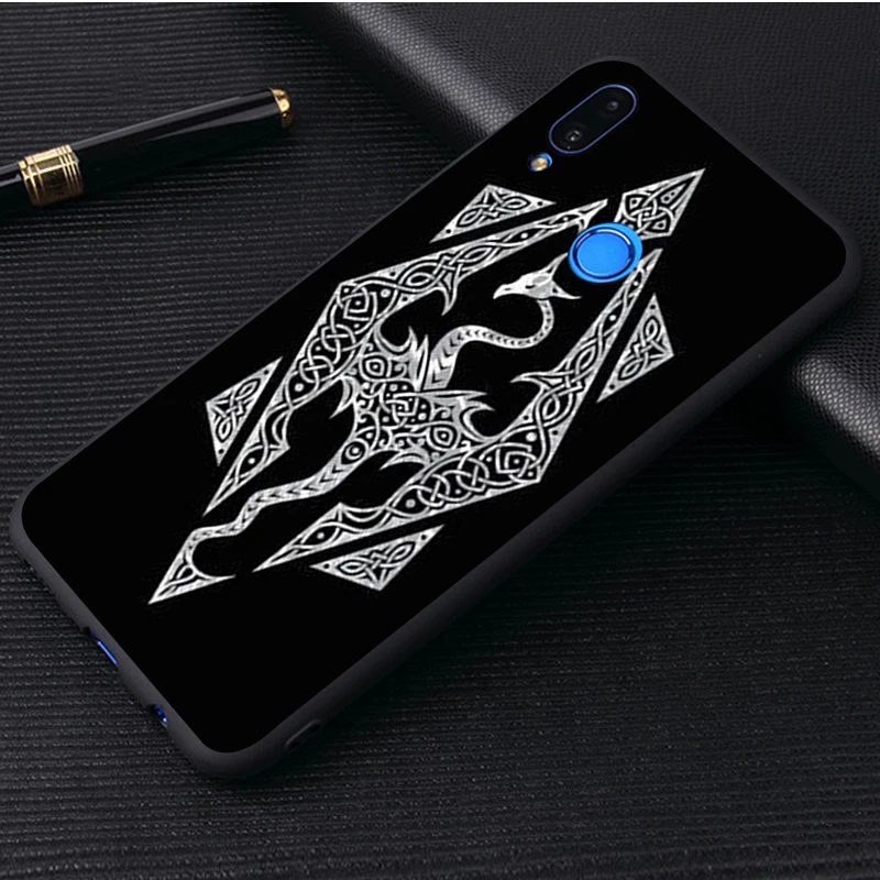 Чехол для телефона с логотипом Skyrim черный силиконовый чехол honor 30 20 Pro 8 8X 9 10 Lite Mate |