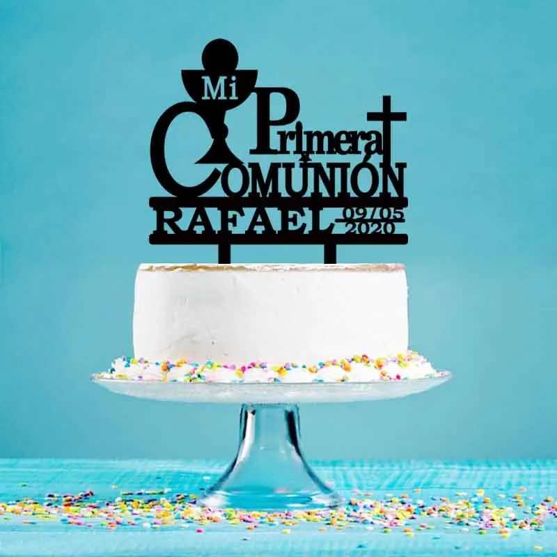 Персонализированные именные даты испанские праздничные украшения для торта