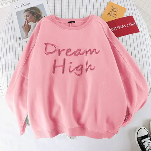pink no hood Женский бархатный толстовки с длинным рукавом TIGENA, теплый свитшот с капюшоном в корейском стиле для женщин на осень-зиму - Цвет: pink no hood