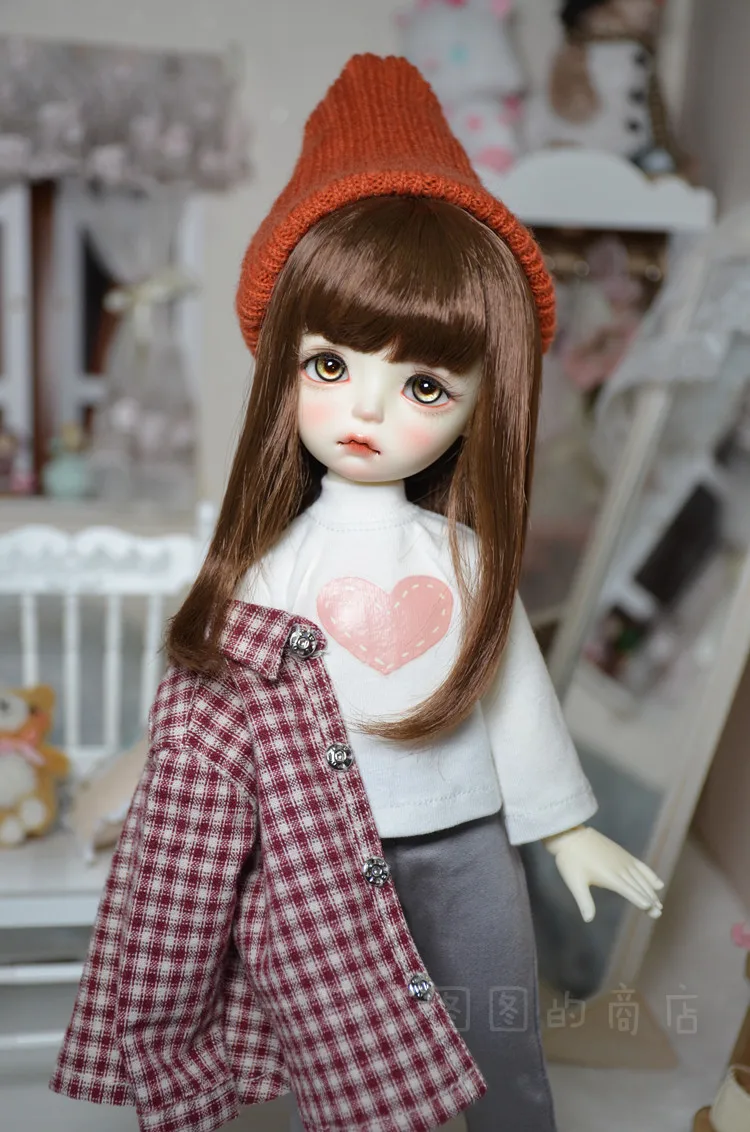 1/6 BJD одежда аксессуары рубашка+ брюки+ шляпа+ футболка набор кукольные наряды для BJD/SD yosd, не включены кукла, обувь, парик и другие E2580