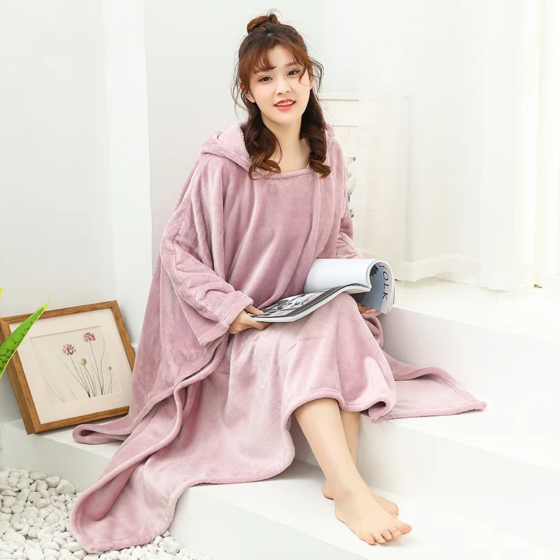 Зимнее толстое удобное ТВ одеяло для дивана толстовка с капюшоном утяжеленное